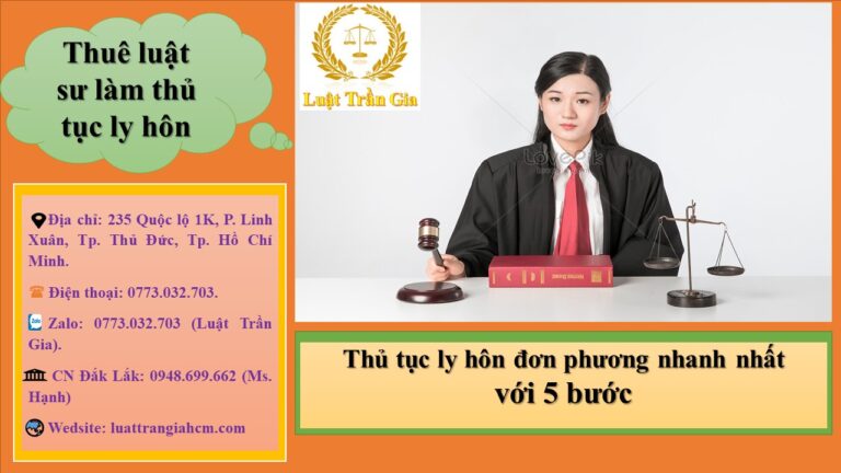 Luật Trần Gia, Luật sư ly hôn đơn phương nhanh nhất, rẻ nhất