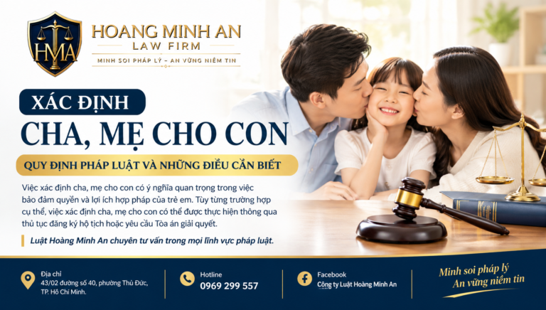 Luật Hoàng Minh An XÁC ĐỊNH CHA MẸ CHO CON – QUY ĐỊNH PHÁP LUẬT VÀ NHỮNG ĐIỀU CẦN BIẾT Luật Hoàng Minh An